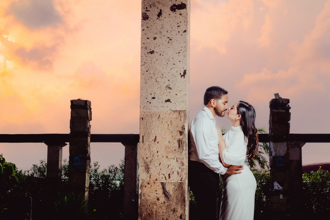 Yeimi y Carlos al atardecer